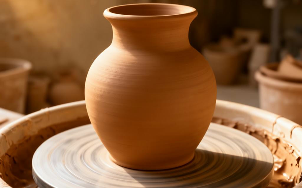 Lavorazione di un vaso al tornio, visual di Potfolio
