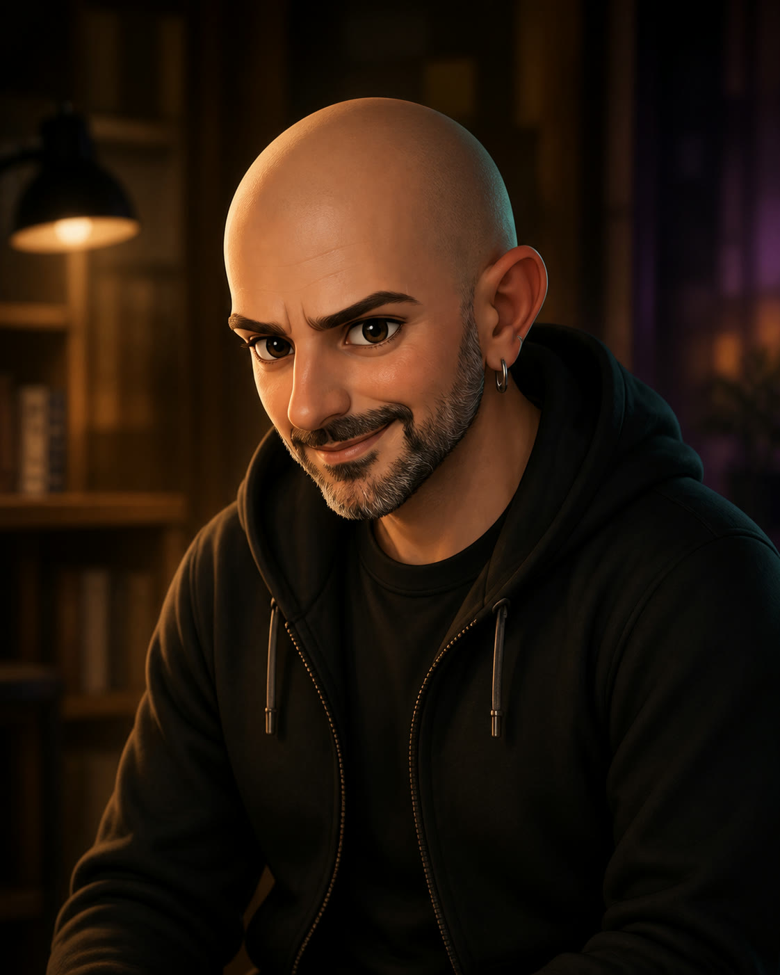 Temporary illustrated portrait of Andrea Zinghini
